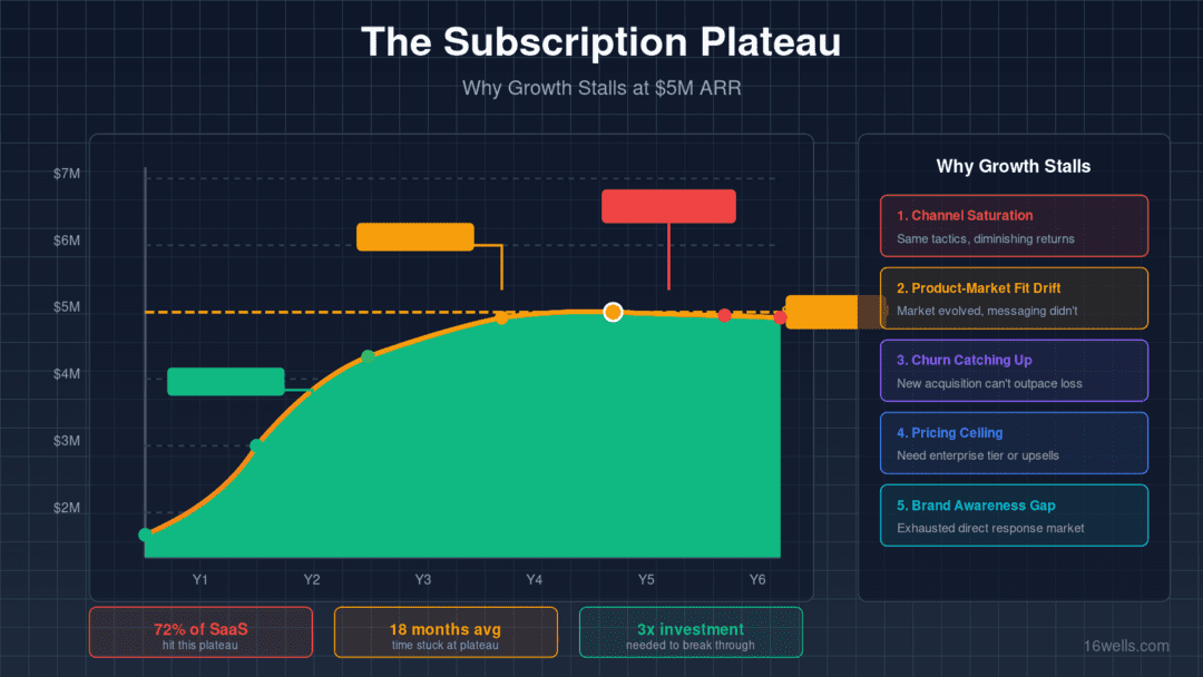 The Subscription Plateau: Why Recurring Revenue Businesses Hit a Wall at $5M (and How to Break Through)